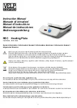 Velp Scientifica REC Instruction Manual preview