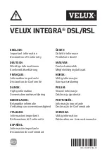 Предварительный просмотр 1 страницы Velux DSL Important Information Manual