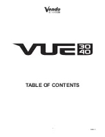 Vendo VUE 30 User Manual preview
