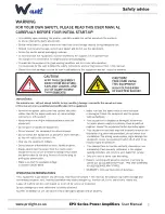 Preview for 2 page of W Audio EPX Series User Manual