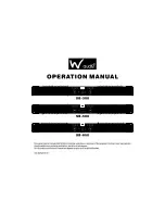 W Audio SB-300 Operation Manual preview