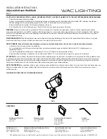 Предварительный просмотр 1 страницы WAC Lighting 5221 Installation Instructions