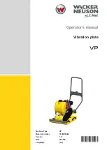 Wacker Neuson VP Operator'S Manual preview