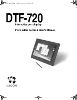 Wacom DTF-720 - OTHER Installation Manual And User'S Manual preview