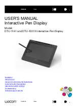 Wacom DTU-1141 User Manual preview