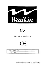 Preview for 2 page of Wadkin NV Instruction Manual