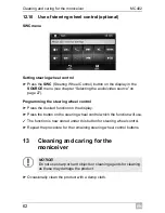 Preview for 62 page of Waeco PerfectView MC402 Installation And Operating Manual