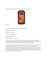 Wagner Meters Orion 910 Description And Instruction Manual preview