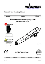 WAGNER PEA-C4-HiCoat FM Assembly And Operating Manual preview