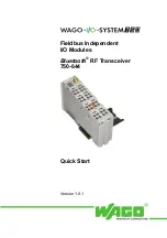 WAGO I/O SYSTEM 750 Quick Start Manual preview
