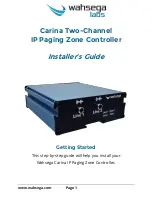 Wahsega Labs Carina Installer'S Manual preview