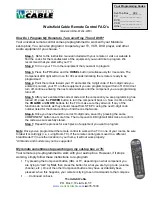 Preview for 1 page of Waitsfield Cable UR5U-8720L-WFC Faqs