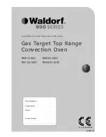 Waldorf RN8110GC Installation And Operation Manual preview