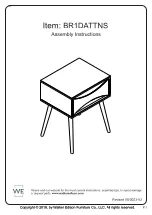 Walker Edison BR1DATTNS Assembly Instructions Manual preview