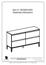 Предварительный просмотр 1 страницы Walker Edison BU52ELR4D Assembly Instructions Manual