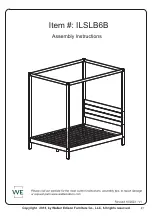 Walker Edison ILSLB6B Assembly Instructions Manual предпросмотр