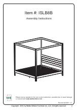 Walker Edison ISLB8B Assembly Instructions Manual preview