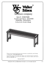 Walker Edison OWB7SBR Assembly Instructions Manual preview