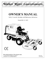 Preview for 1 page of Walker Rider Lawnmowers MS Owner'S Manual