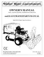 Walker Rider Lawnmowers SB36 Owner'S Manual And Illustrated Parts Manual preview