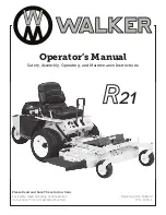 Walker R21 Operator'S Manual preview