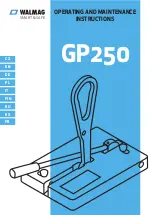 Preview for 1 page of Walmag GP250 Operating And Maintenance Instructions Manual