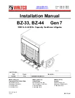 Предварительный просмотр 1 страницы Waltco Lift BZ-33 Installation Manual