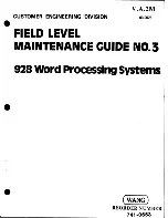 Предварительный просмотр 1 страницы Wang 928 Maintenance Manual