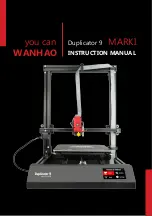 WANHAO DUPLICATOR 9 Instruction Manual preview