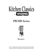 Предварительный просмотр 1 страницы Waring PB Series User Manual