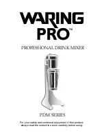 Preview for 1 page of Waring PDM Series Manual
