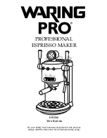 Waring PRO ES1500 Vero Barista Instruction Manual предпросмотр