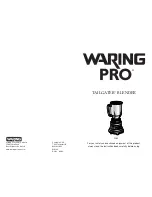 Waring TAILGATER TG15 Instructions preview
