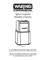 Waring WSG30 User Manual preview
