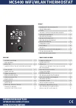 Warm-On MCS400 Operating Instructions Manual preview