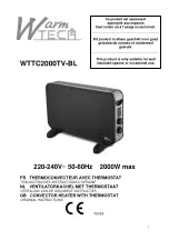 Warm Tech WTTC2000TV-BL Original Instructions Manual предпросмотр