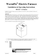 WarmFlo HD320 Installation & Operating Instructions Manual preview