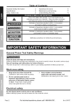 Preview for 2 page of WARRIOR 59437 Owner'S Manual & Safety Instructions