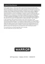 Preview for 12 page of WARRIOR 59437 Owner'S Manual & Safety Instructions