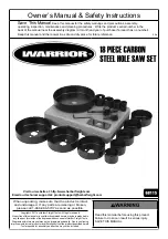 Предварительный просмотр 1 страницы WARRIOR 68115 Owner'S Manual & Safety Instructions