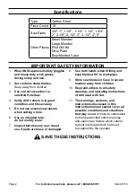 Preview for 2 page of WARRIOR 68115 Owner'S Manual & Safety Instructions