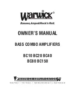 Warwick BC10 Owner'S Manual предпросмотр