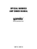 Предварительный просмотр 1 страницы Warwick SWEET 15.3 Owner'S Manual