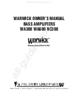 Warwick WA300 Owner'S Manual preview