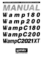 Warwick Wamp C180 Manuel D'Utilisation preview