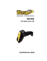 Предварительный просмотр 1 страницы Wasp WDI4600 Quick Reference Manual