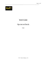 Wasp WDT2200 Operation Manual preview