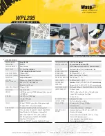 Предварительный просмотр 3 страницы Wasp WPL205 User Manual