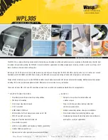 Предварительный просмотр 4 страницы Wasp WPL205 User Manual