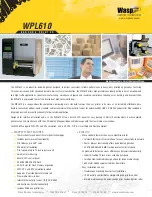 Предварительный просмотр 8 страницы Wasp WPL205 User Manual